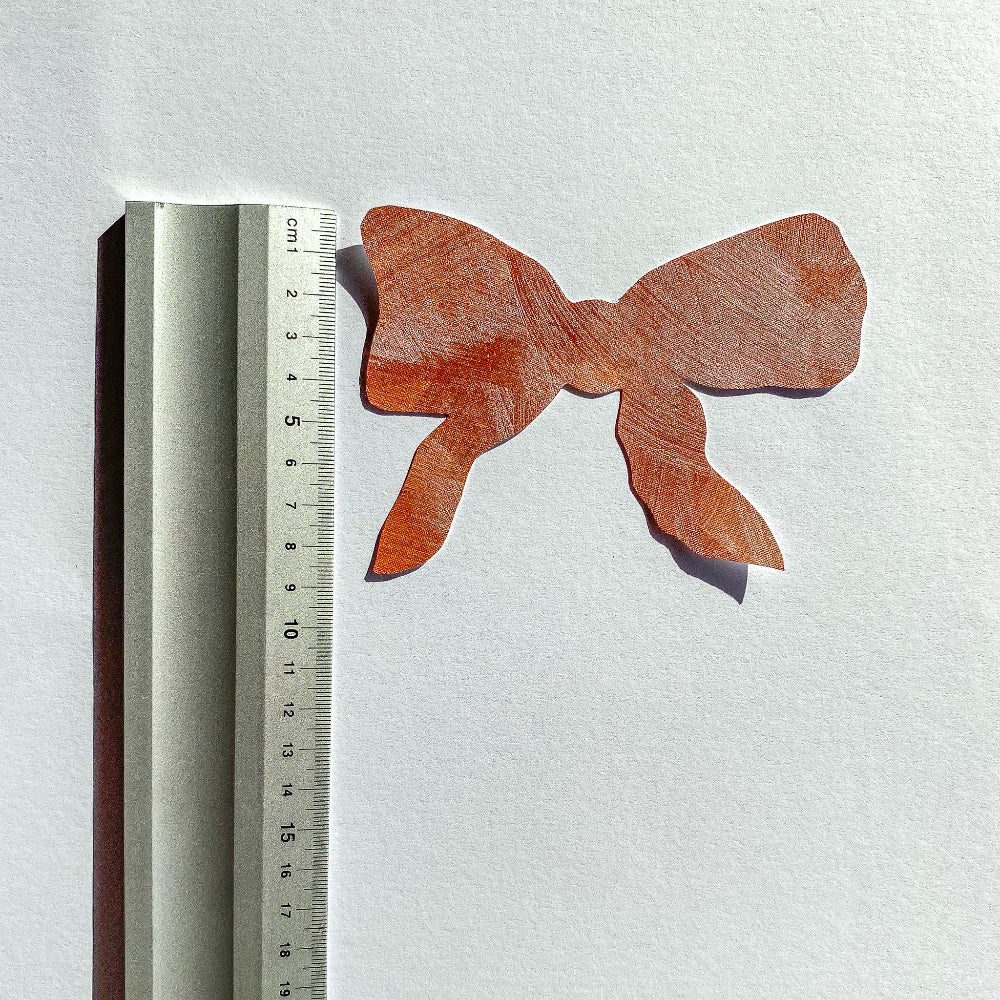 Copper bow wall decal for girl nursery