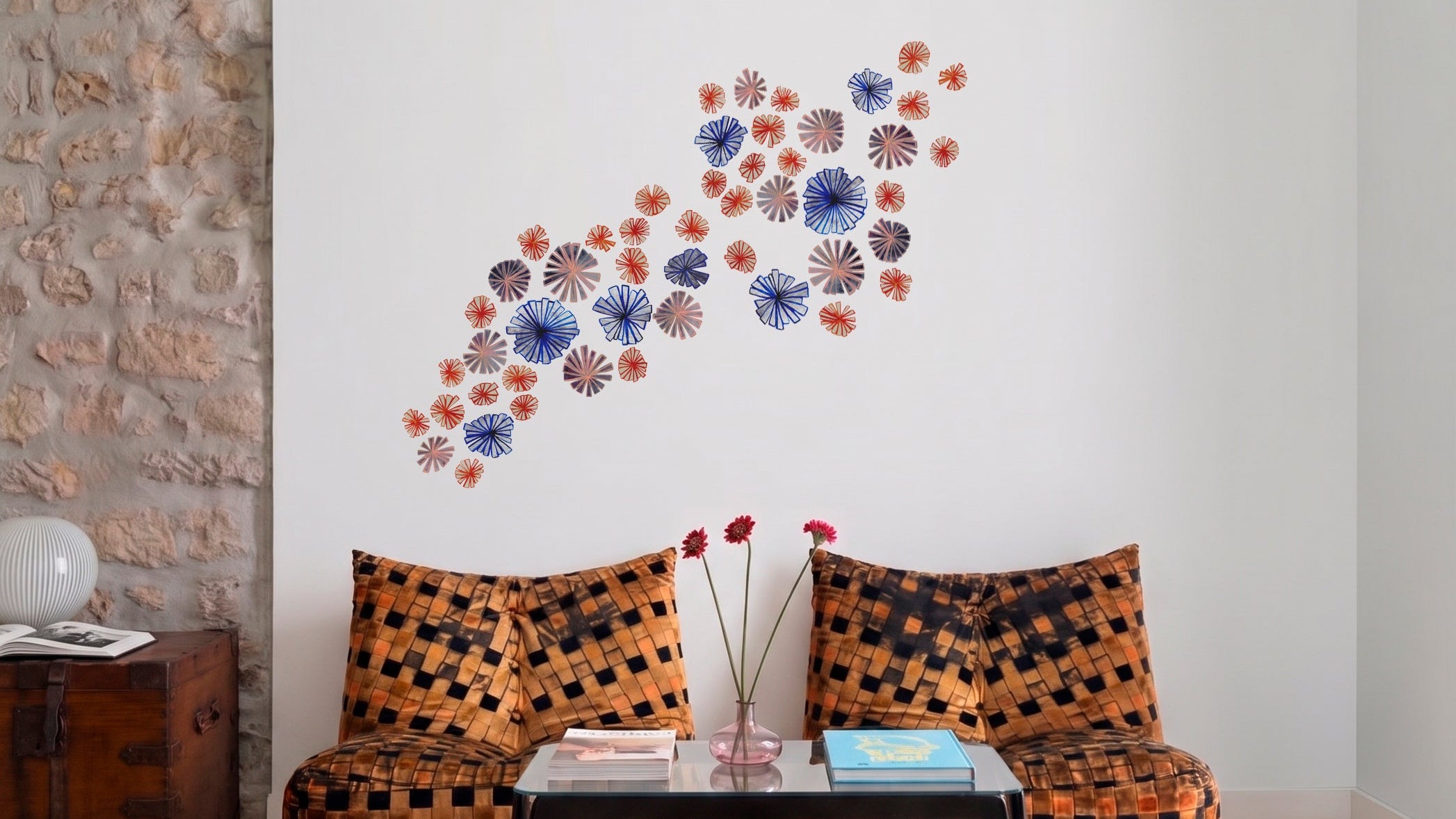 daisy wall art peel and stick wall stickers