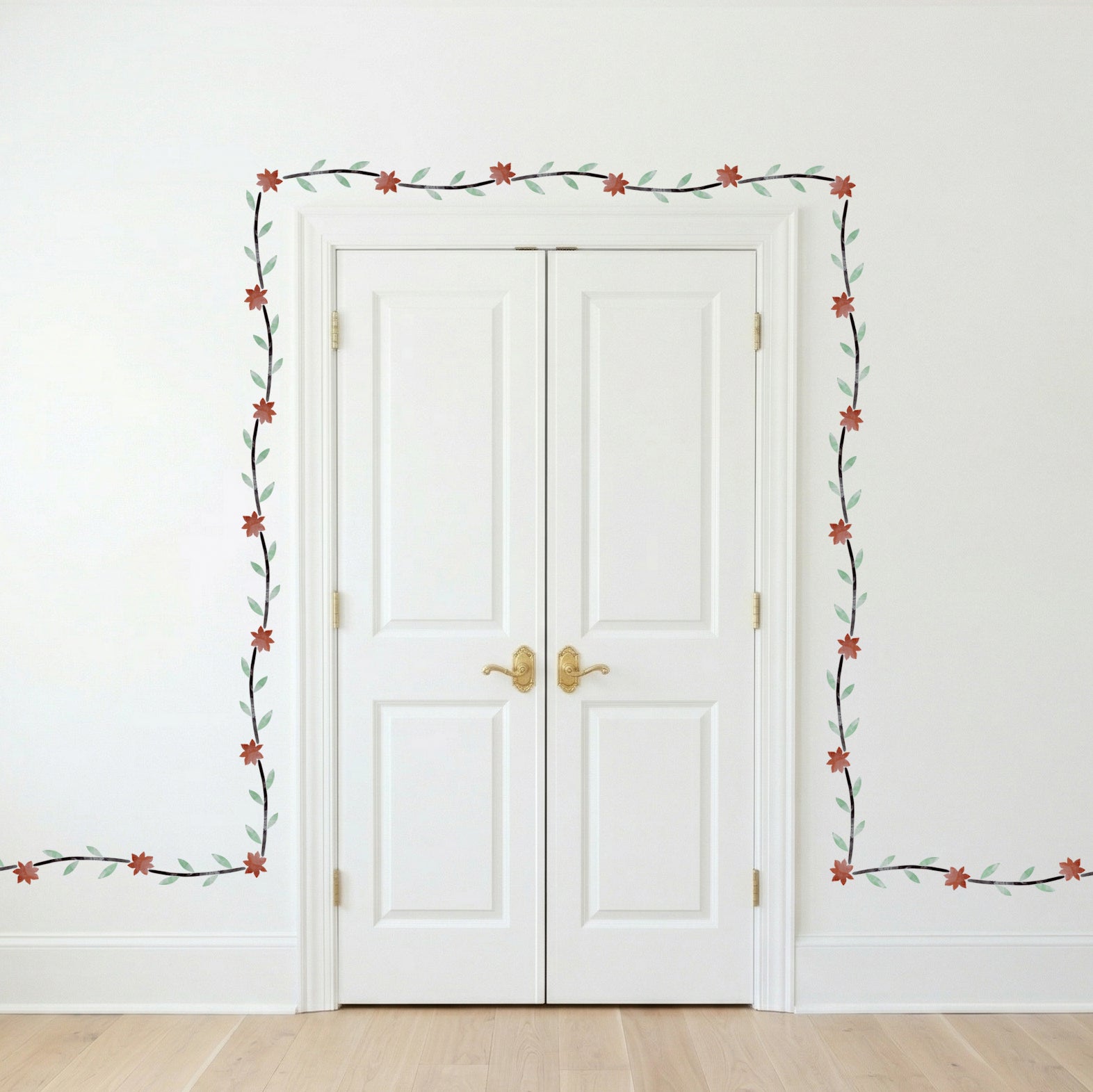 LONG-STEMMED FLOWER wallpaper border