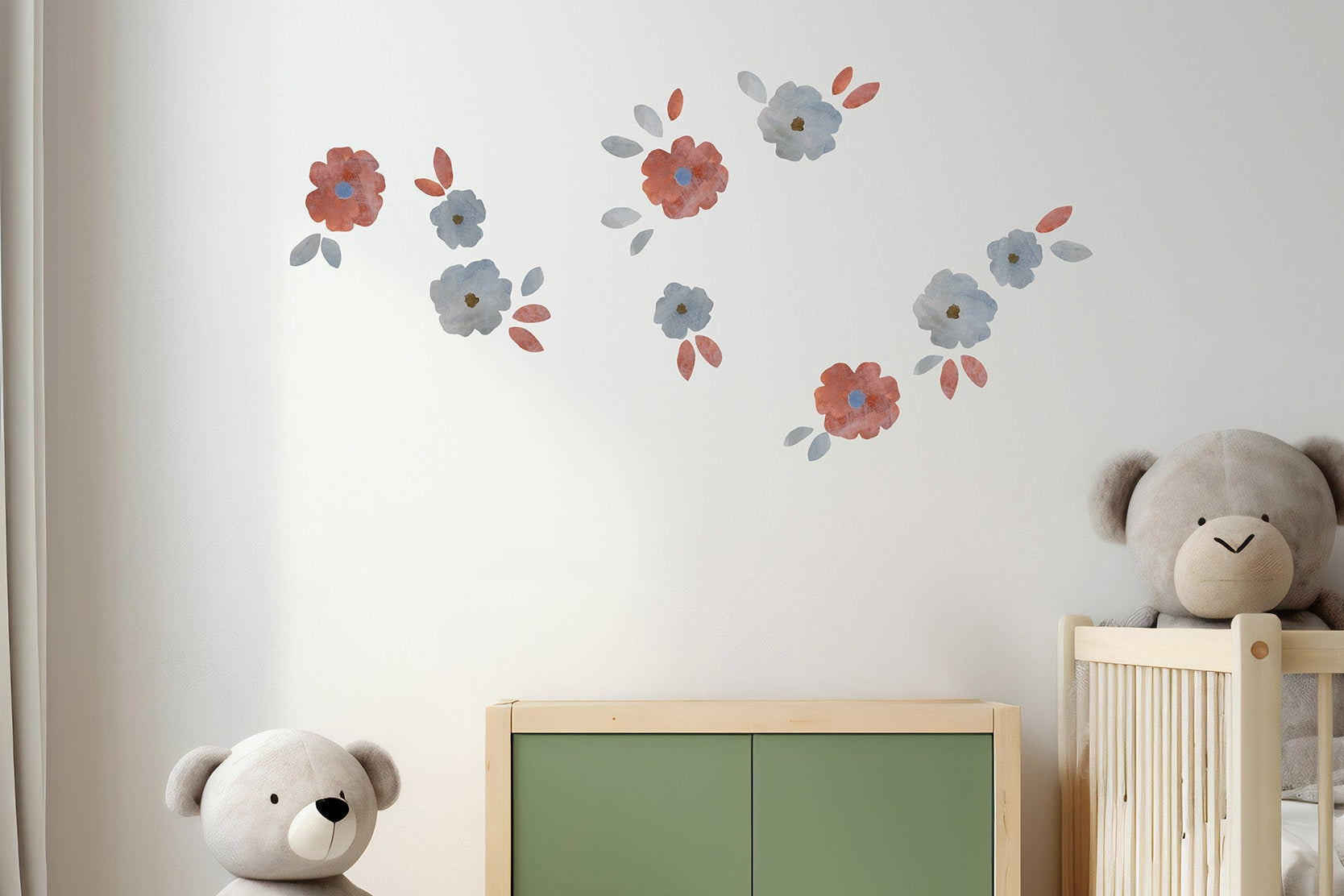 Vægdekoration til børn med blomster wall stickers