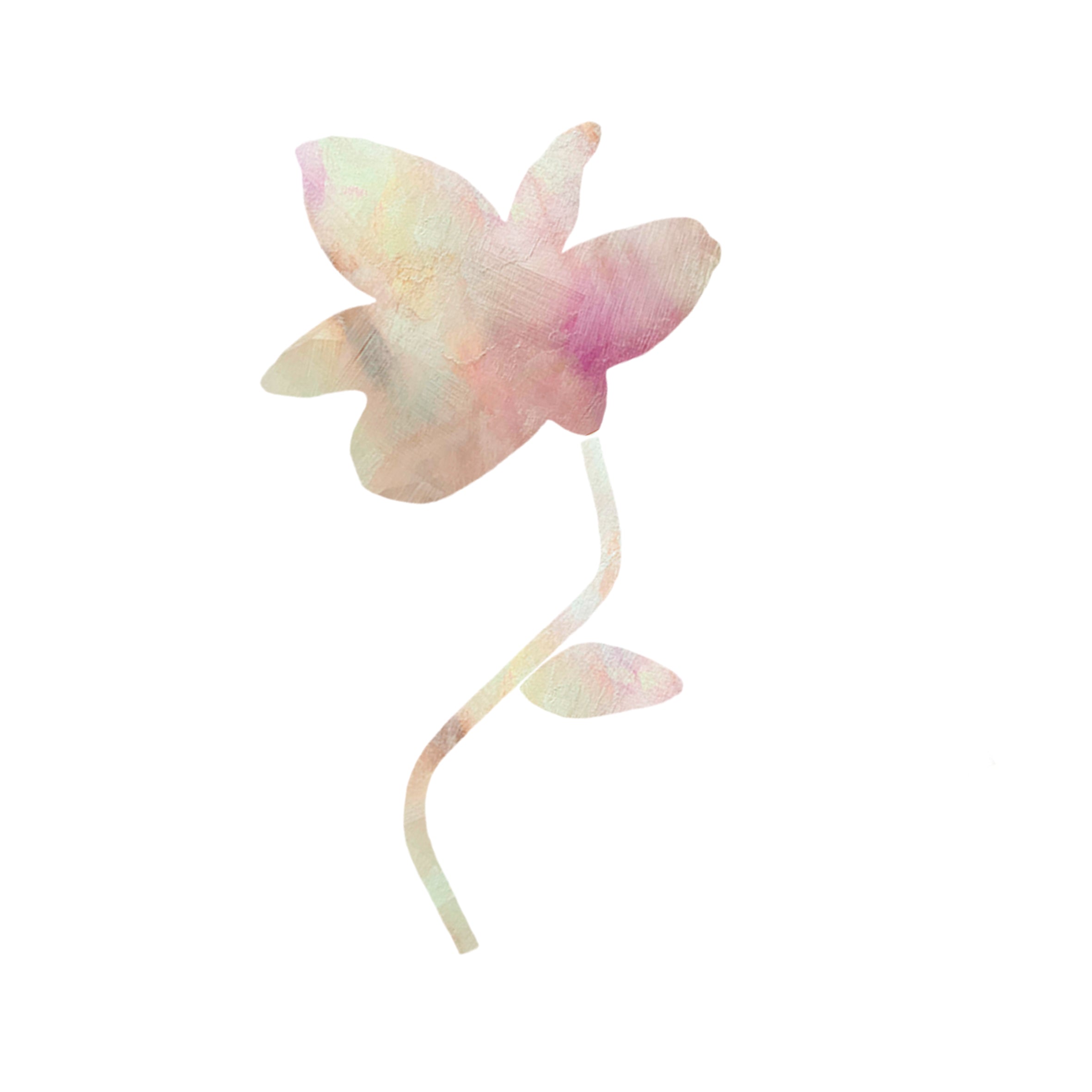 gylden blomster wall sticker
