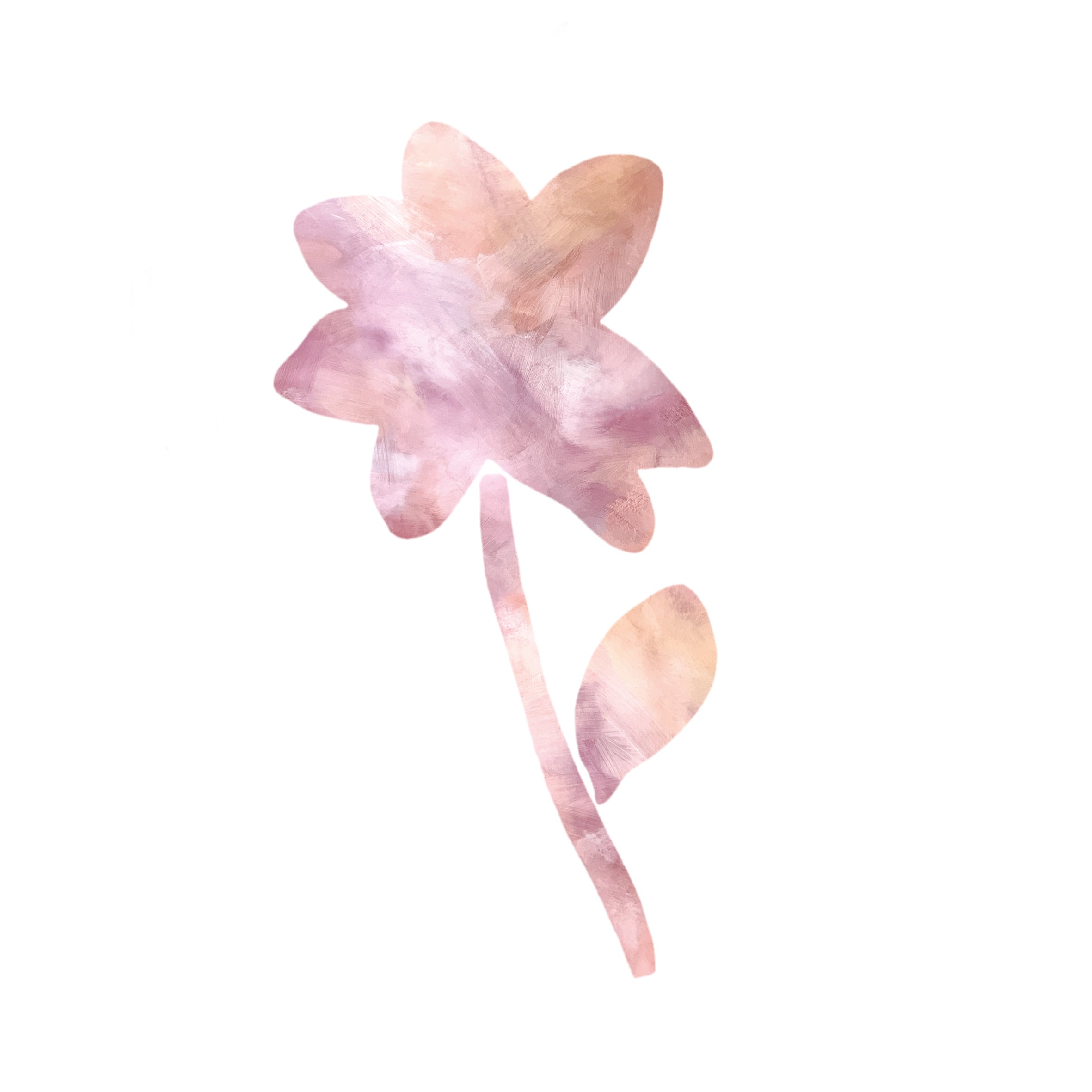 pink blomster wall sticker