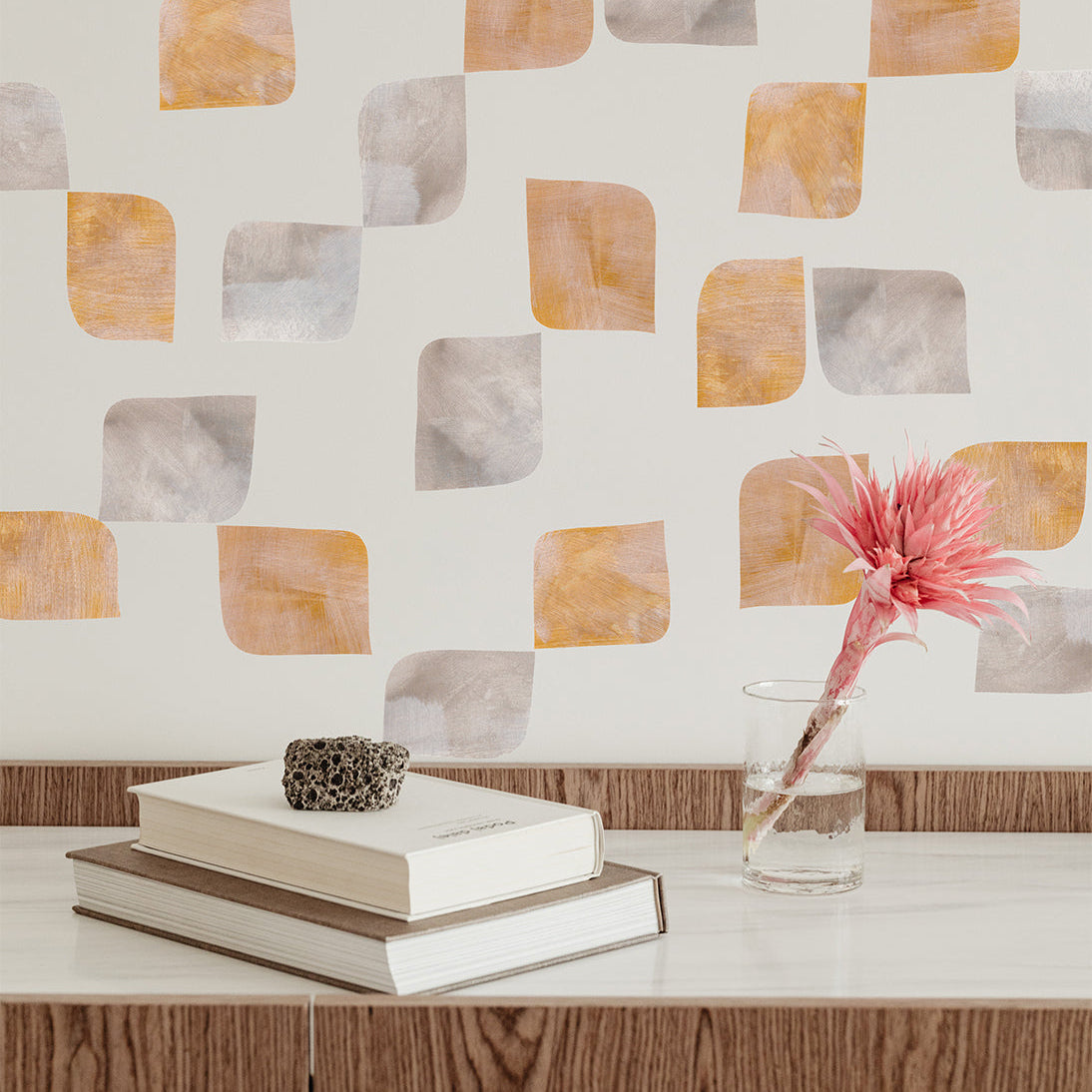 SOFT SQUARES wallpaper border