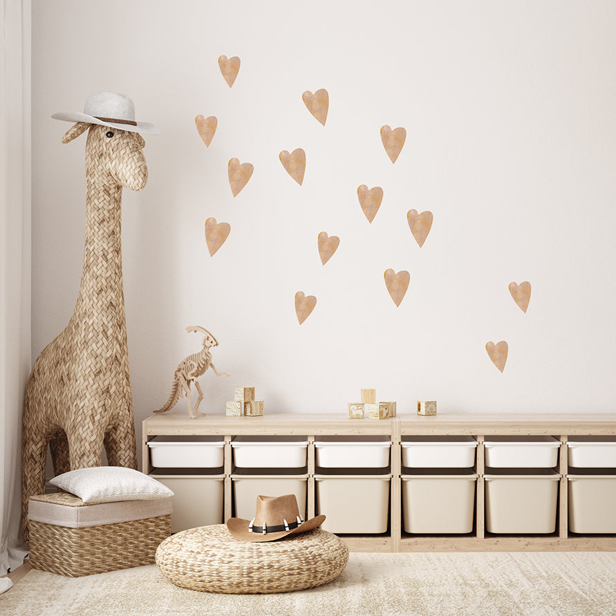GULD HJERTE wall stickers