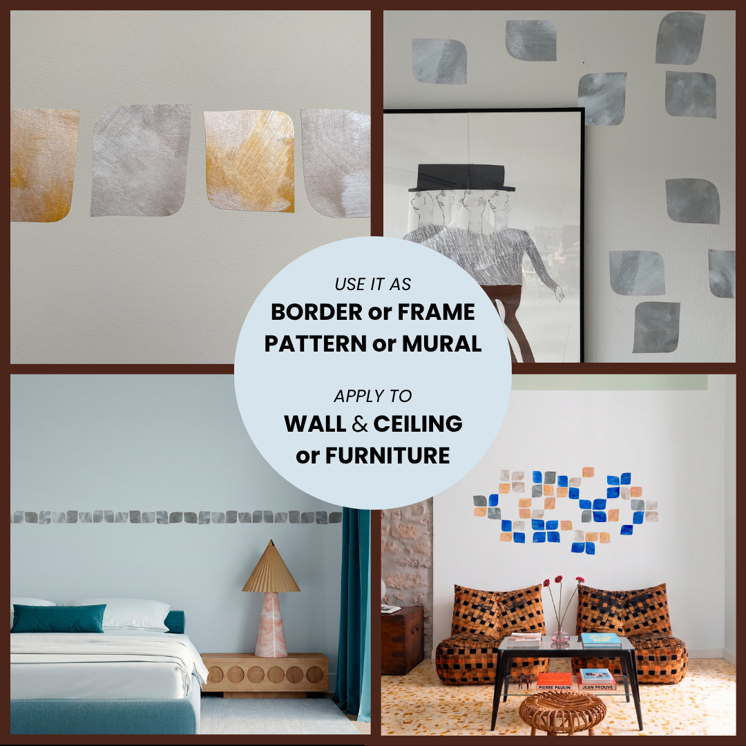 SOFT SQUARES wallpaper border