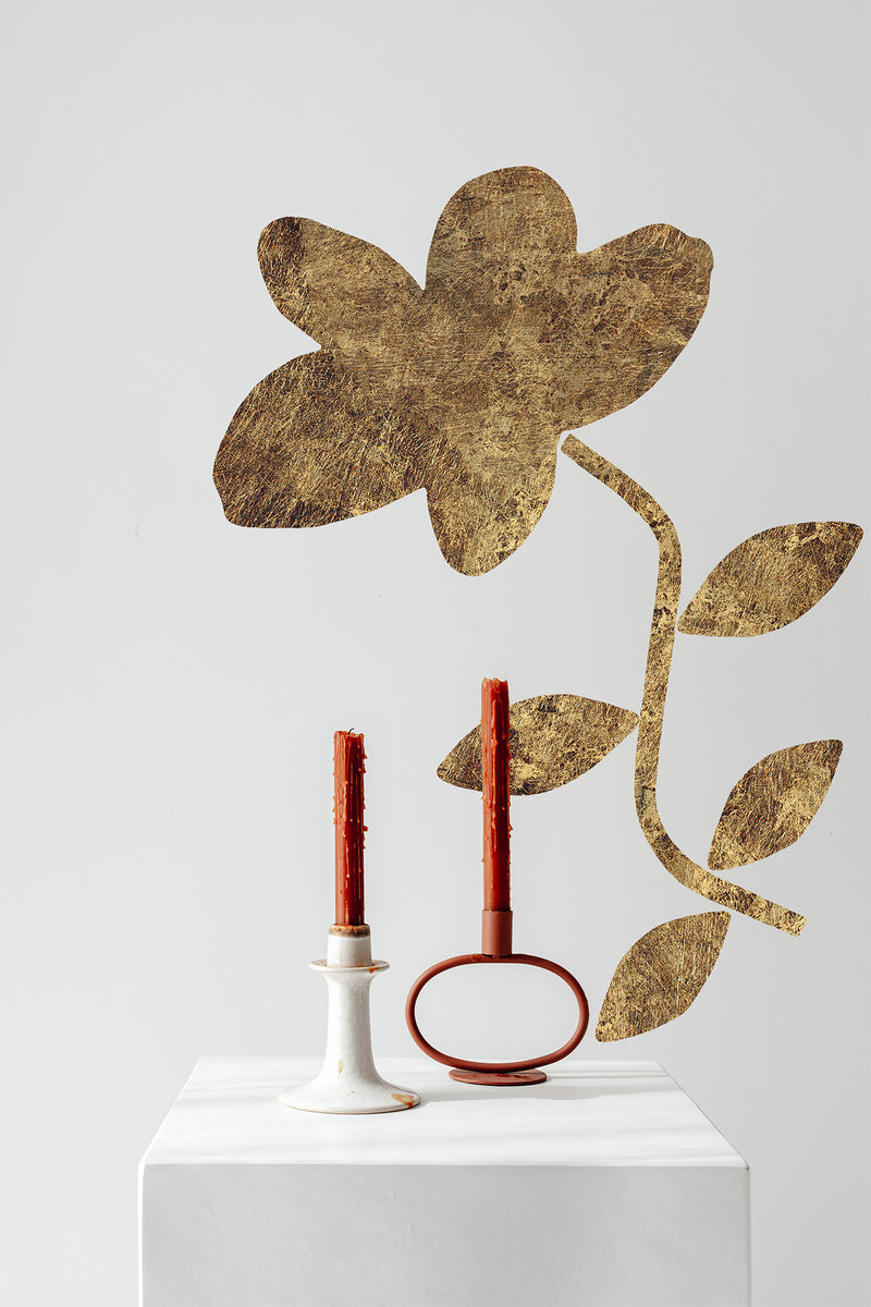 GULD BLOMST med bladguld