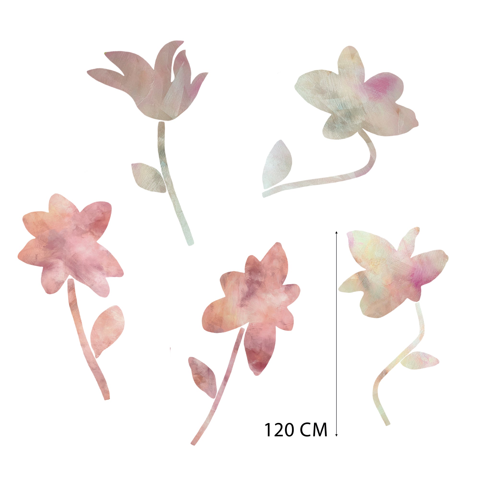sæt med lyserøde blomster wall stickers