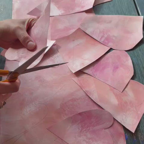 pink hjerte wall stickers til pigeværelset