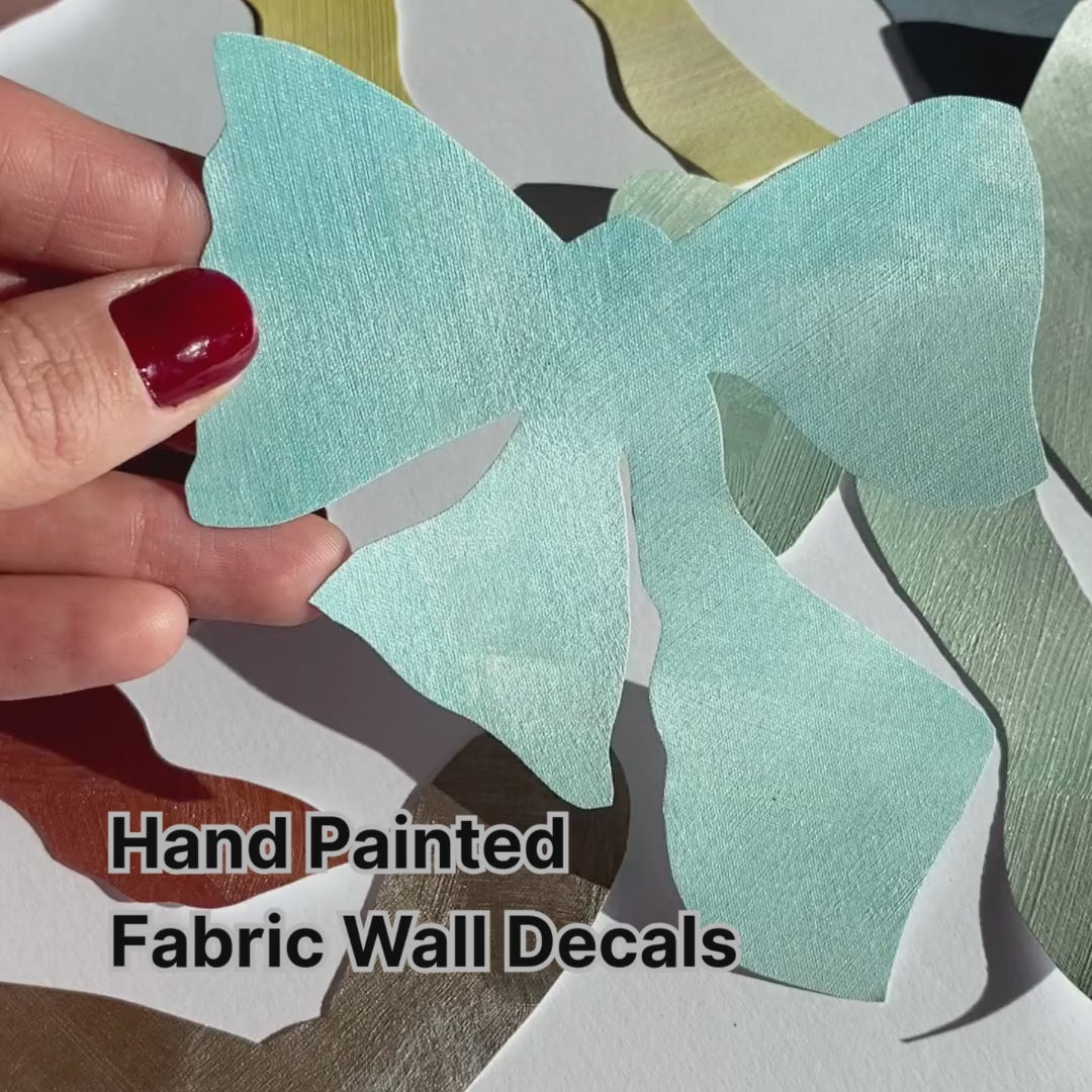 hand painted bow wall stickers for girls room