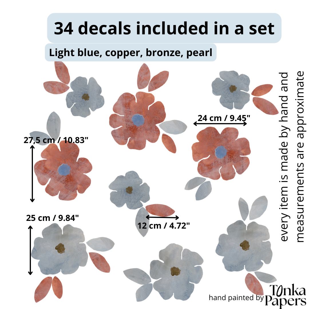 Large flower wall stickers
