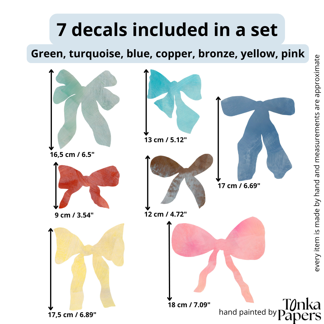 bow wall decal set