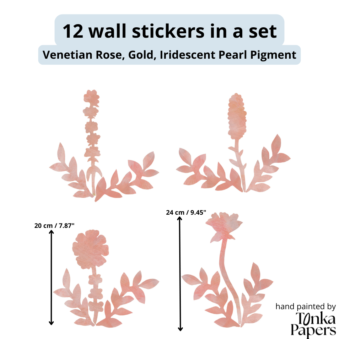 PINK FLOWERS wall stickers