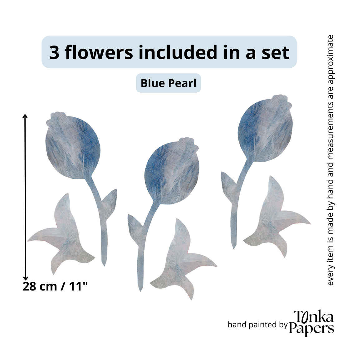 BLÅ VALMUER wall stickers