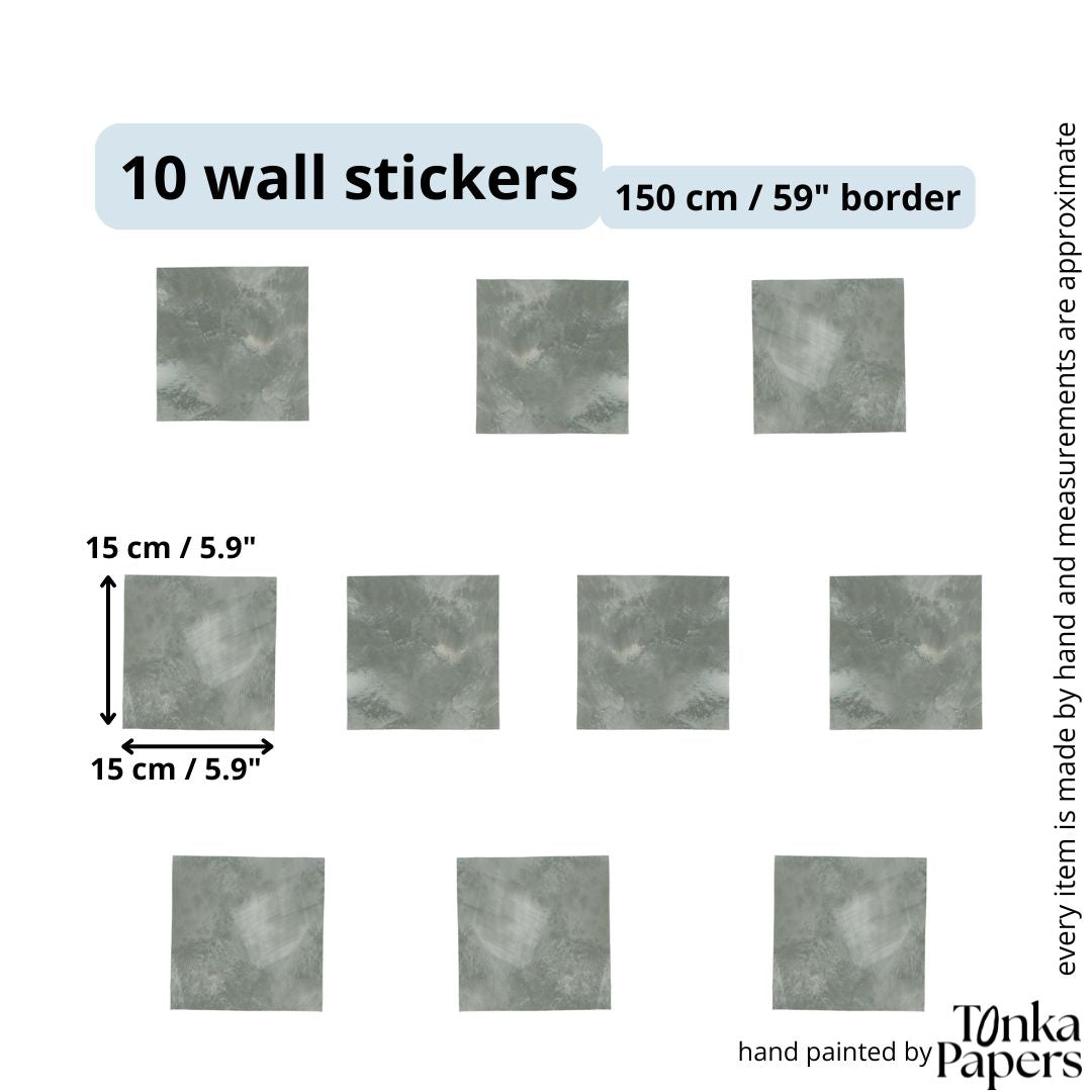 square wall sticker set