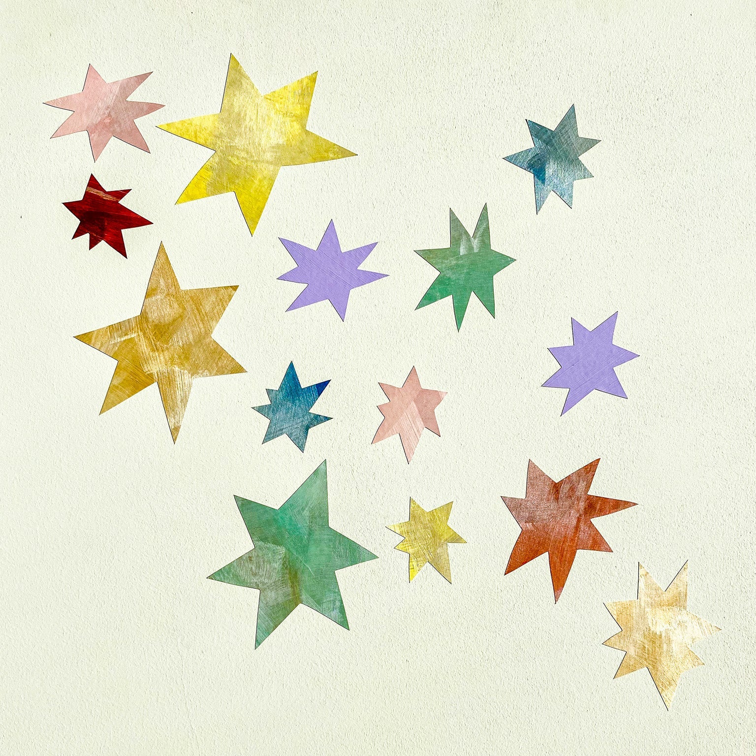 håndmalede stjerne wallstickers