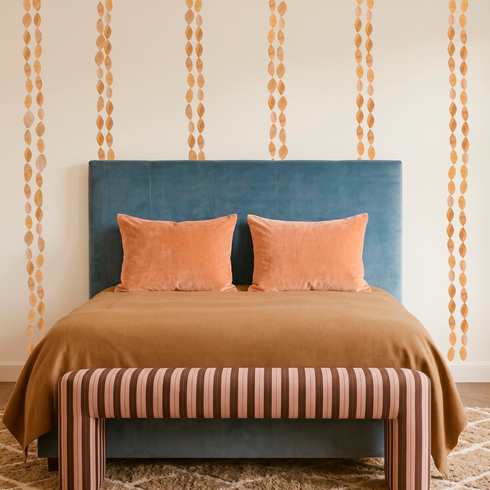 gold striped wallpaper border for bedroom