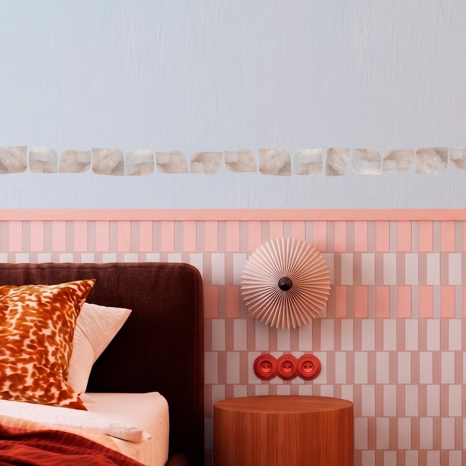SOFT SQUARES wallpaper border