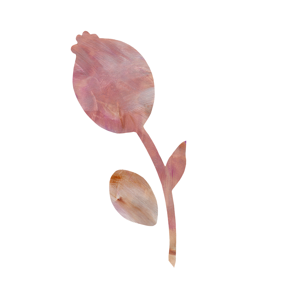 lyserød blomst vægdekoration