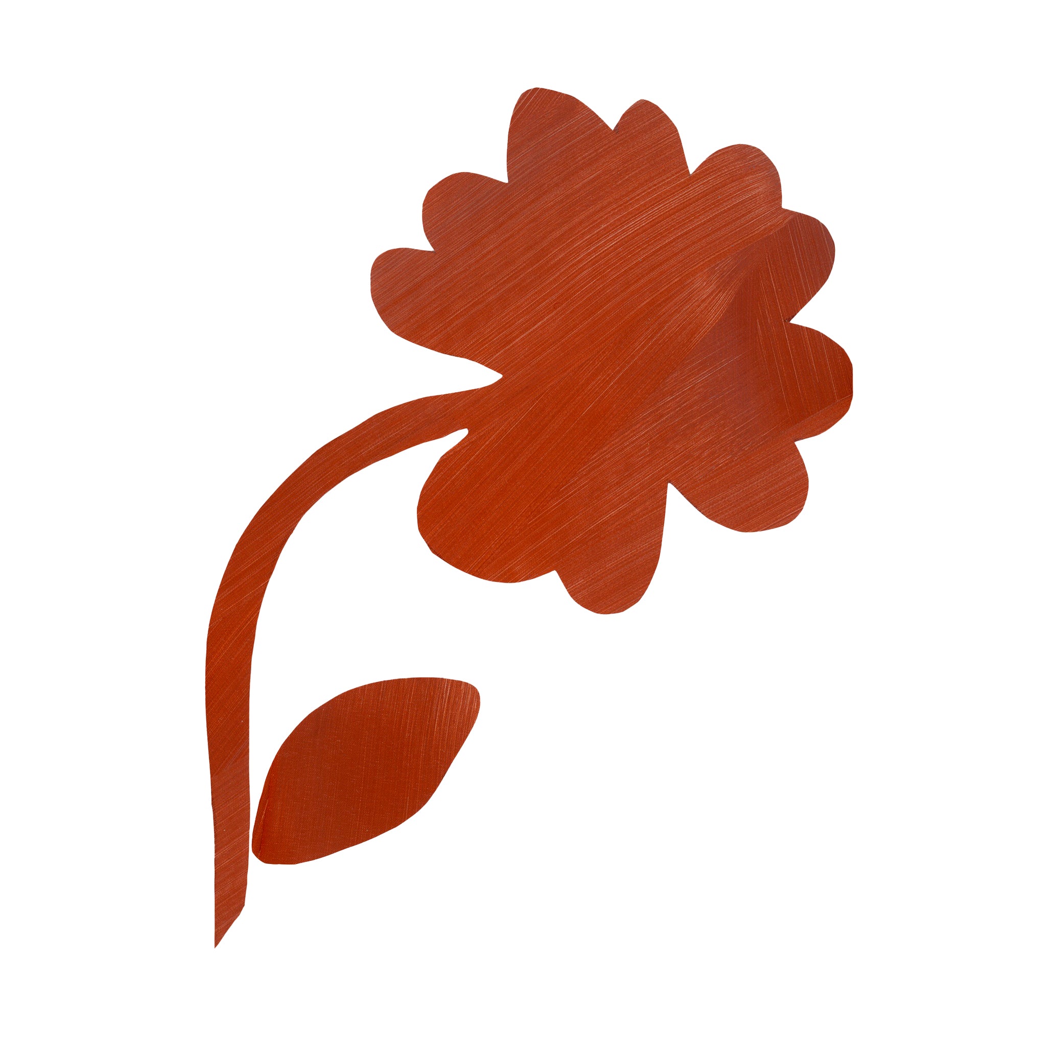 kobber blomst vægdekoration 