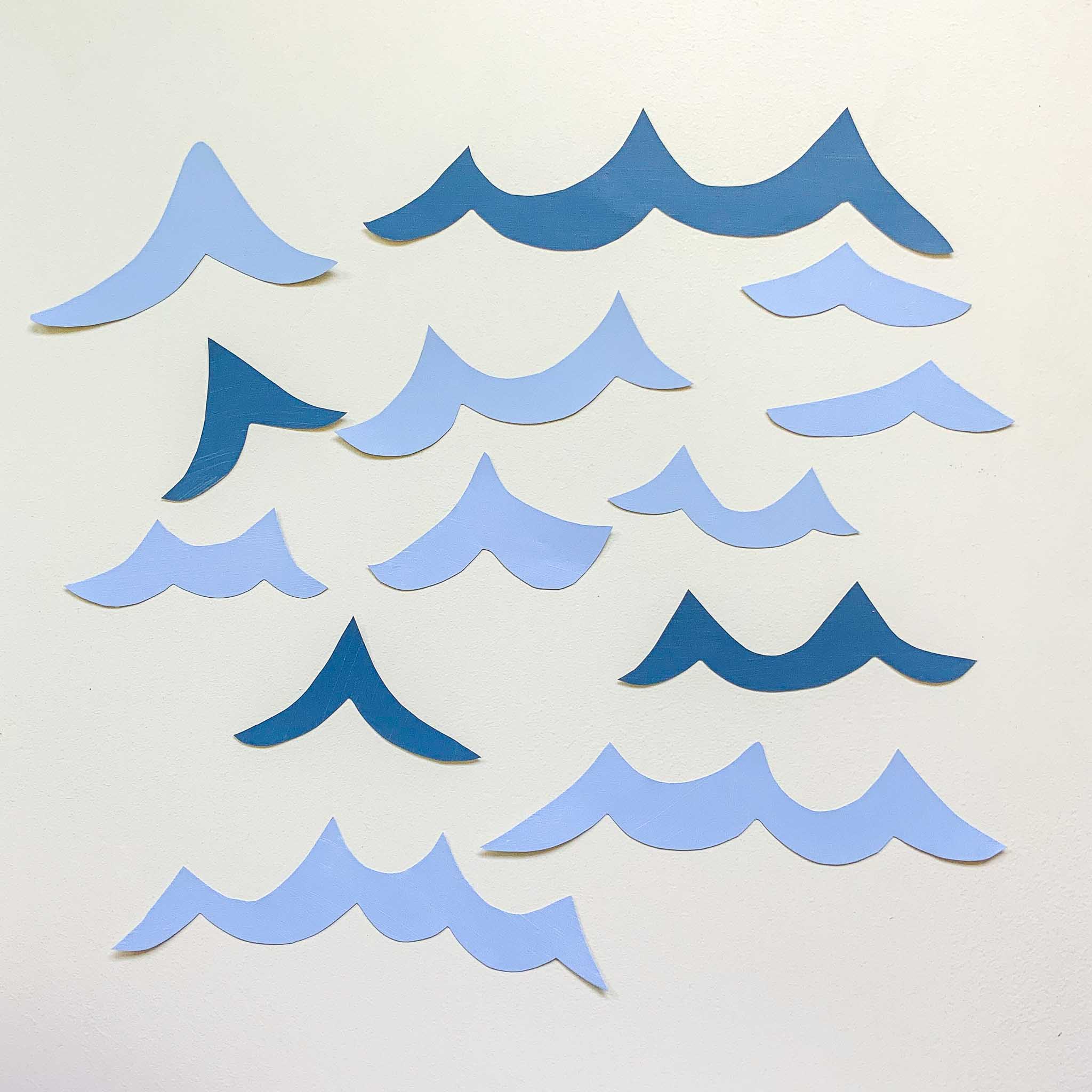 wallsticker sæt med havbølger
